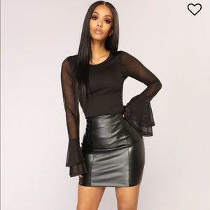 Fashion nova mesh long sleeve top